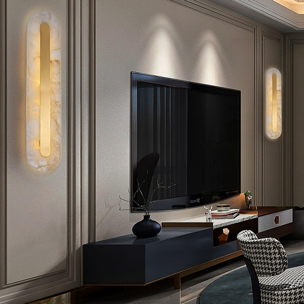 Lathenara Alabaster Wall Light-Moonnatur