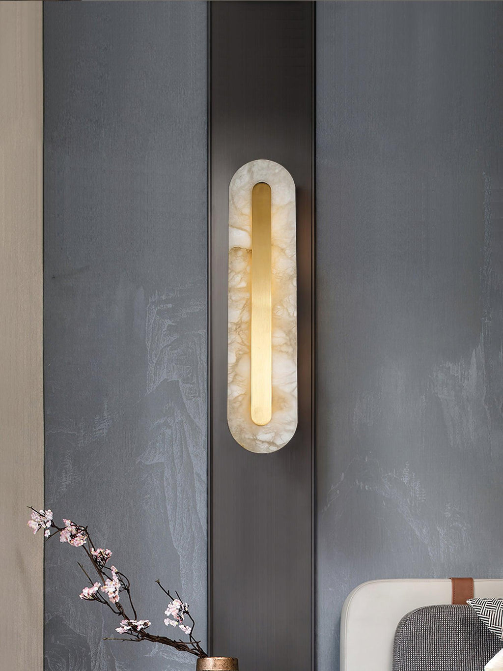 Glenaria Alabaster Wall Light-Moonnatur