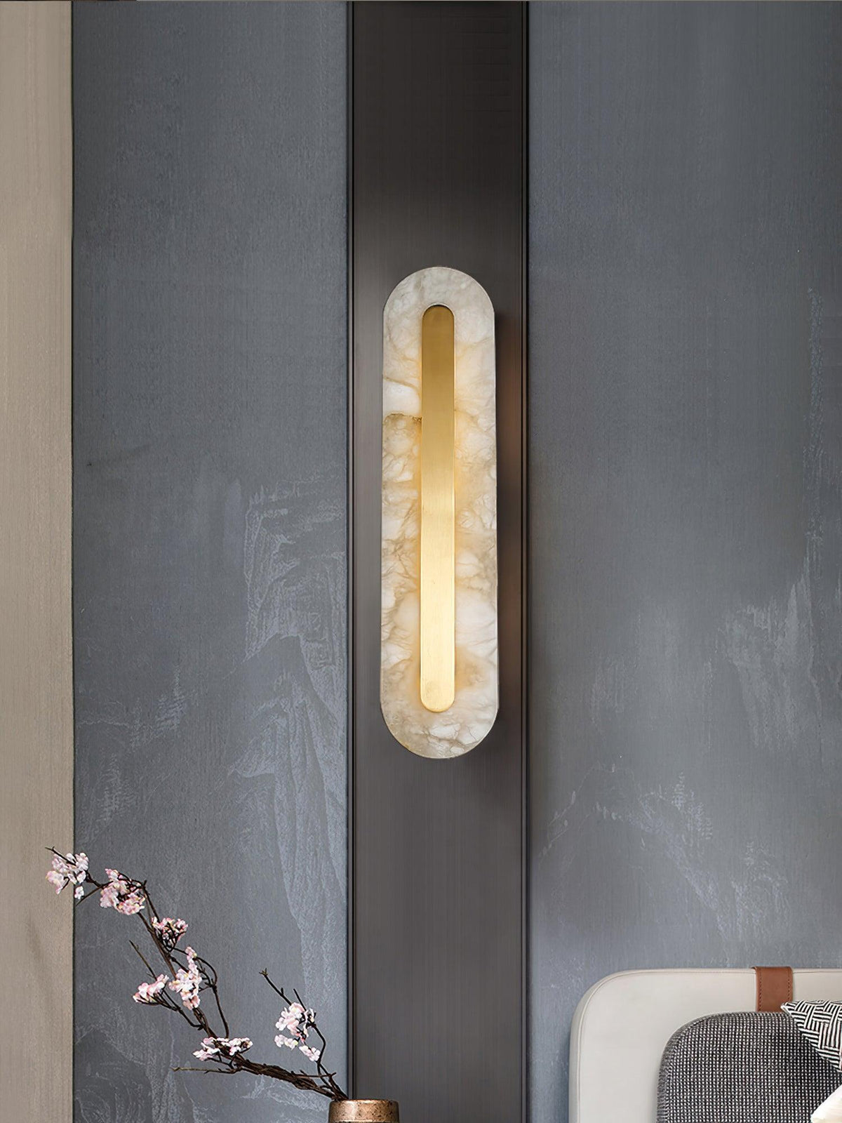 Glenaria Alabaster Wall Light-Moonnatur