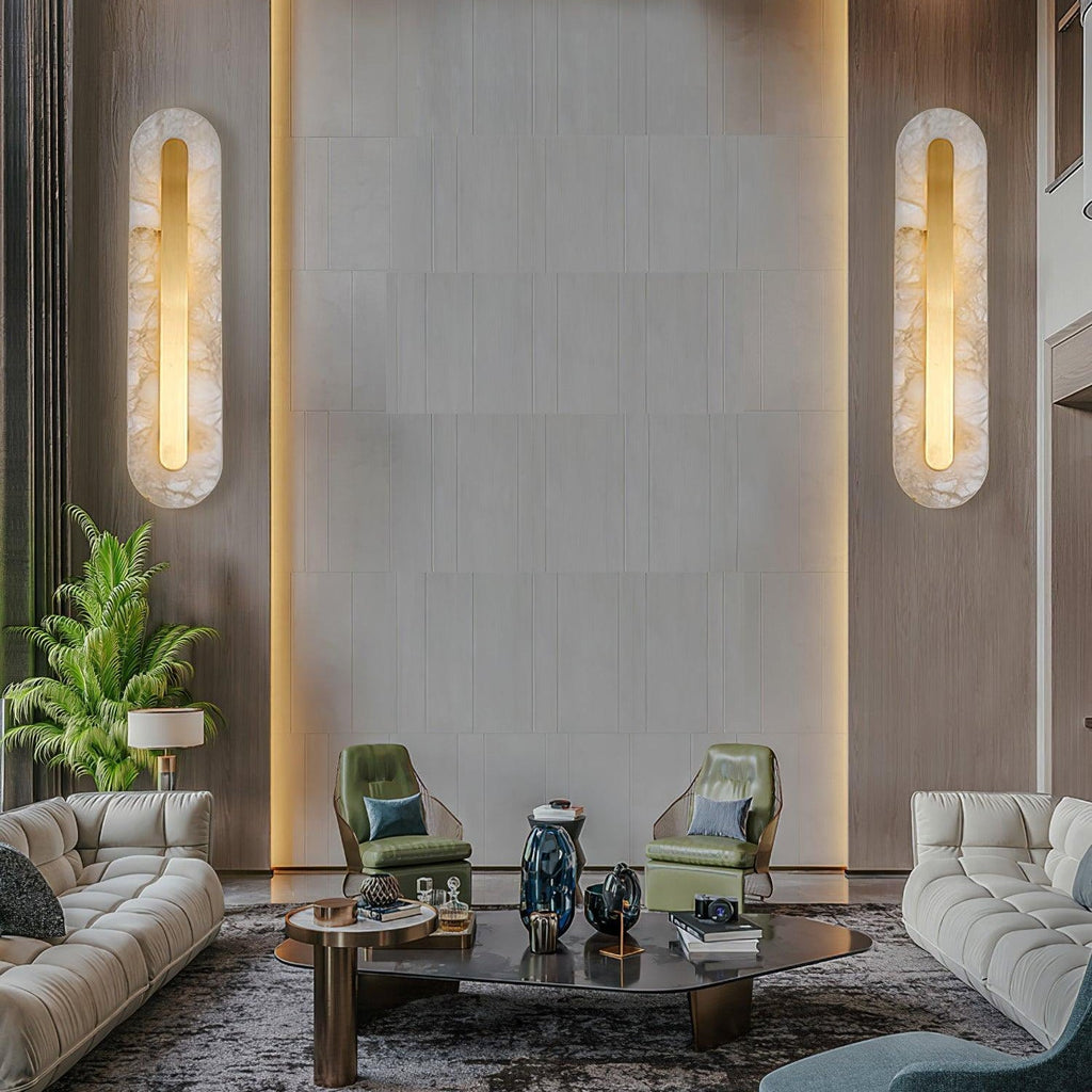 Lathenara Alabaster Wall Light-Moonnatur