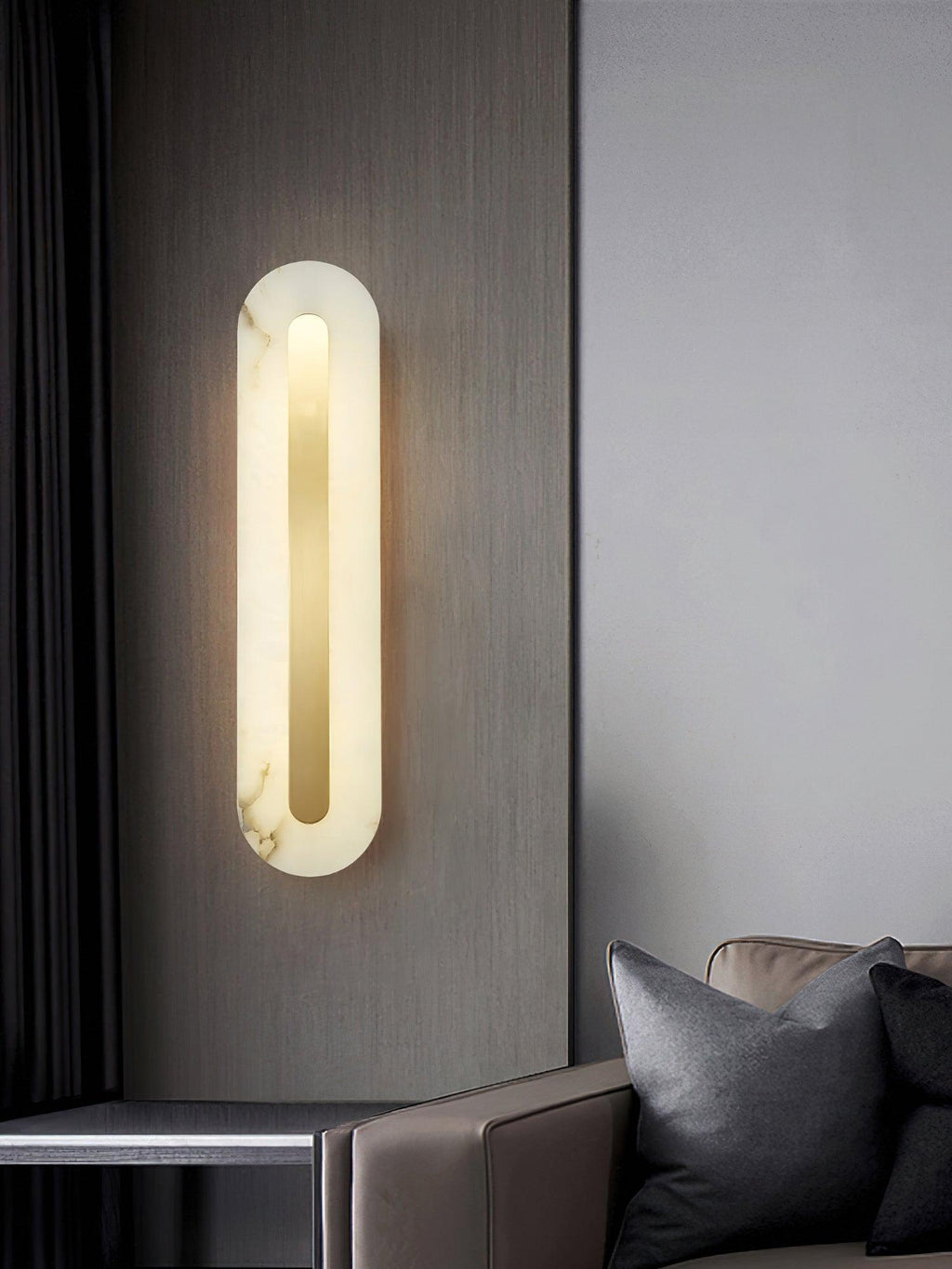 Glenaria Alabaster Wall Light-Moonnatur