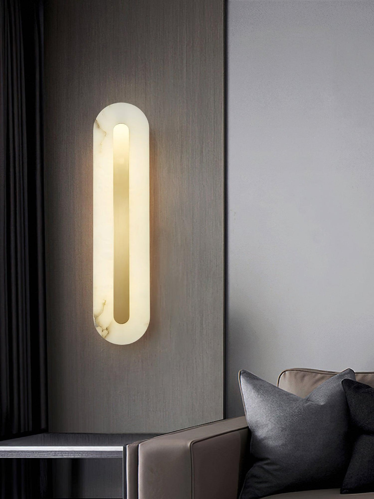 Glenaria Alabaster Wall Light-Moonnatur