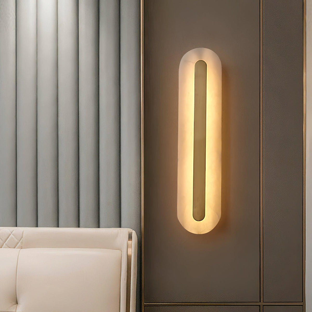 Glenaria Alabaster Wall Light-Moonnatur