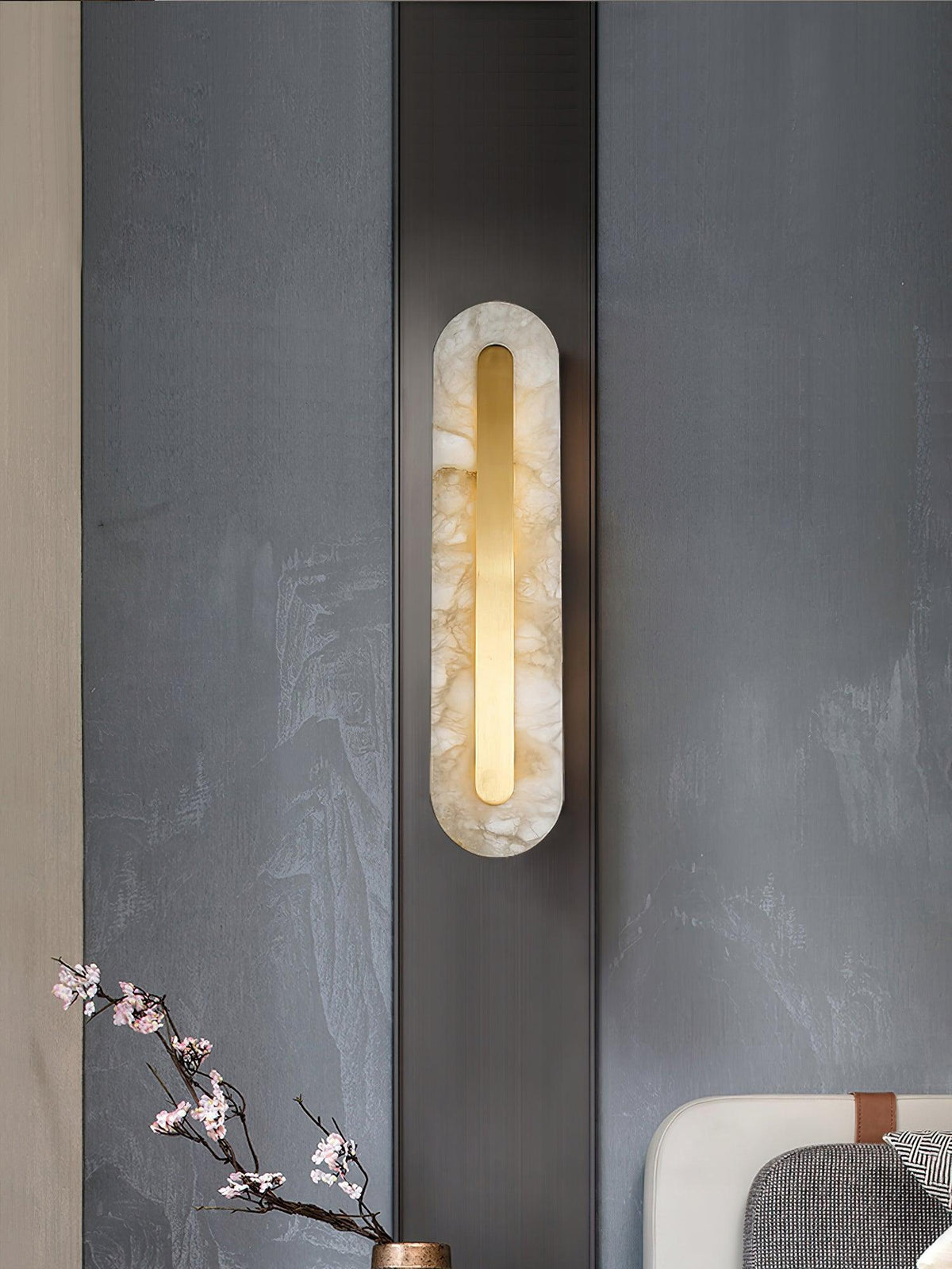 Glenaria Alabaster Wall Light-Moonnatur