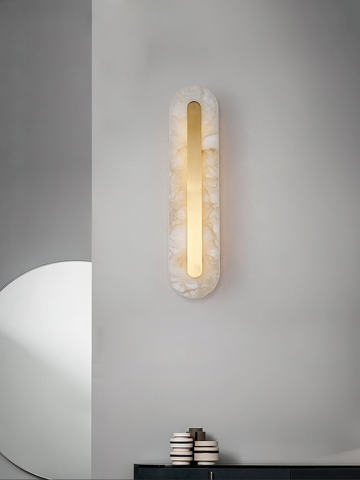 Glenaria Alabaster Wall Light-Moonnatur