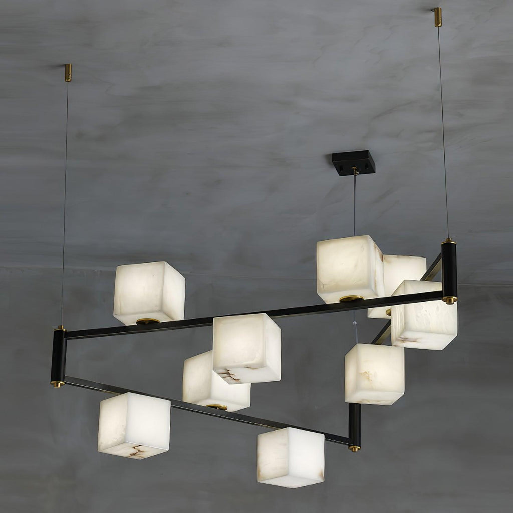 Fendelelis Alabaster Chandelier-Moonnatur