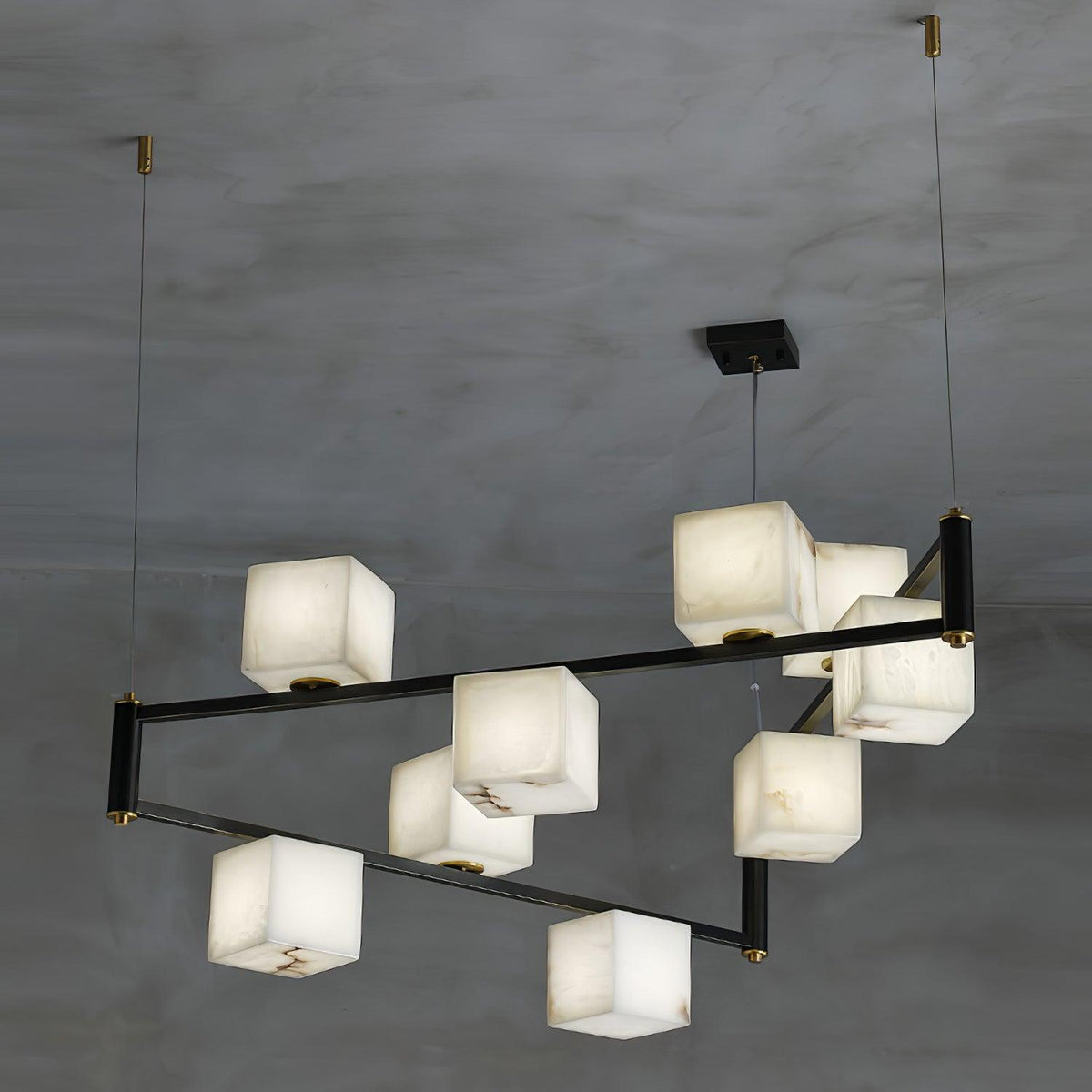 Fendelelis Alabaster Chandelier-Moonnatur