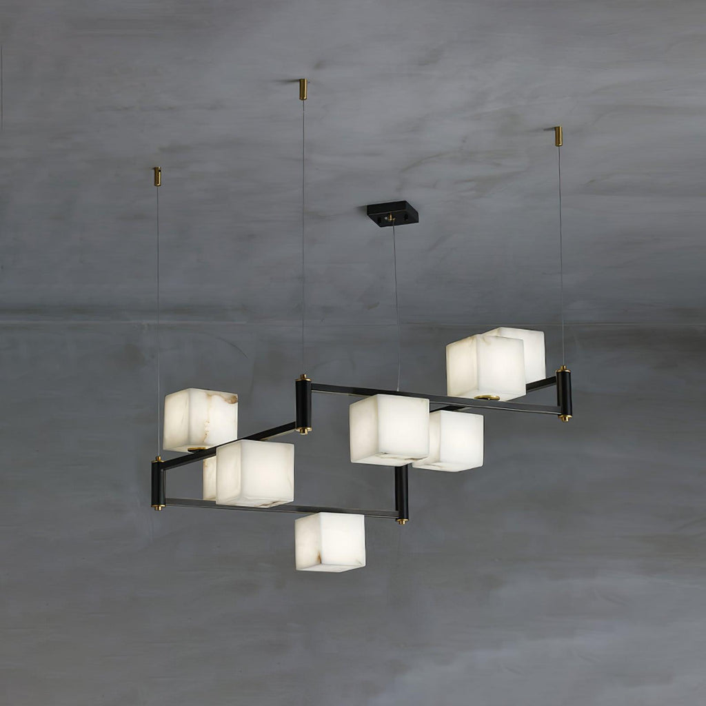 Fendelelis Alabaster Chandelier-Moonnatur