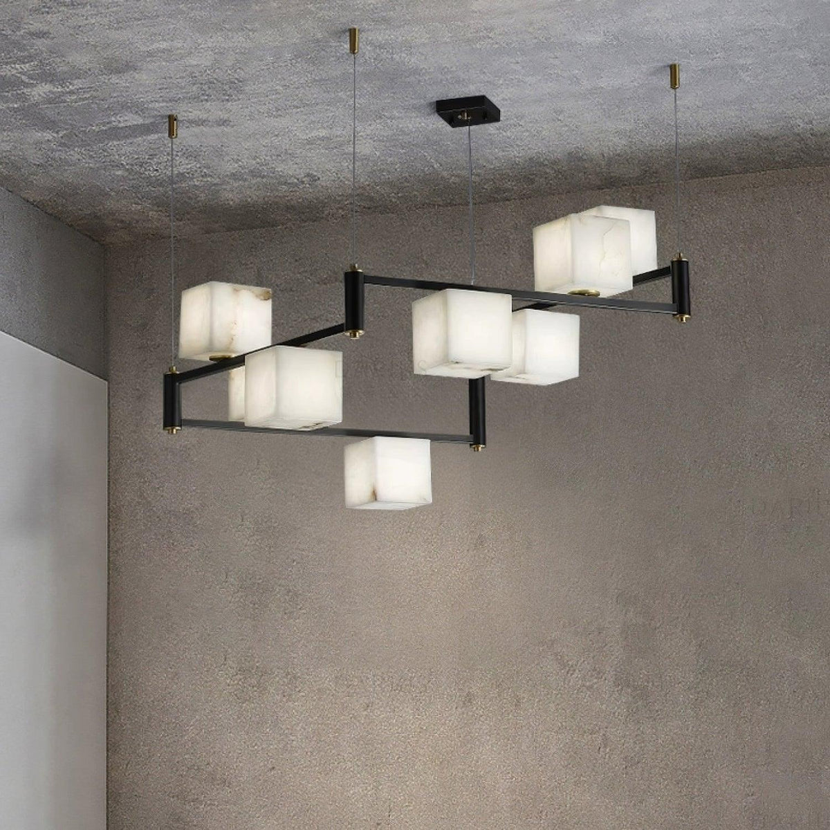 Fendelelis Alabaster Chandelier-Moonnatur
