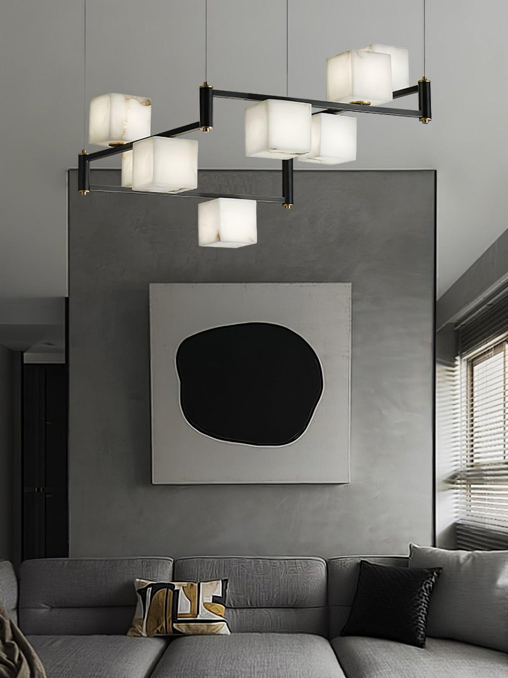 Fendelelis Alabaster Chandelier-Moonnatur