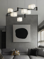 Fendelelis Alabaster Chandelier-Moonnatur