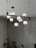 Fendelelis Alabaster Chandelier-Moonnatur