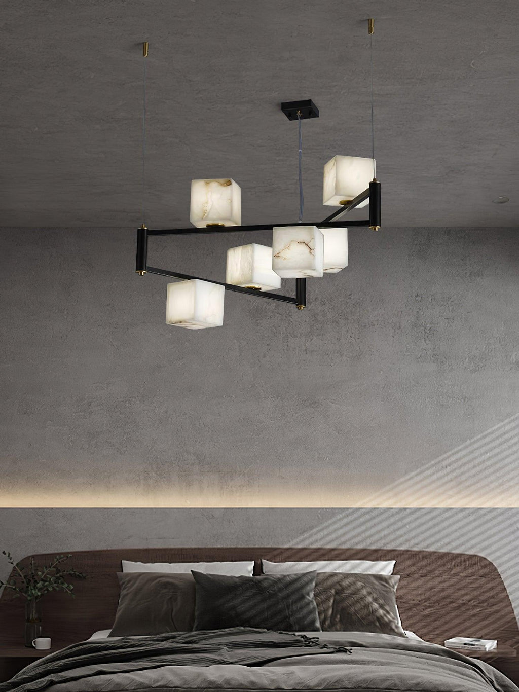 Fendelelis Alabaster Chandelier-Moonnatur