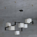 Fendelelis Alabaster Chandelier-Moonnatur