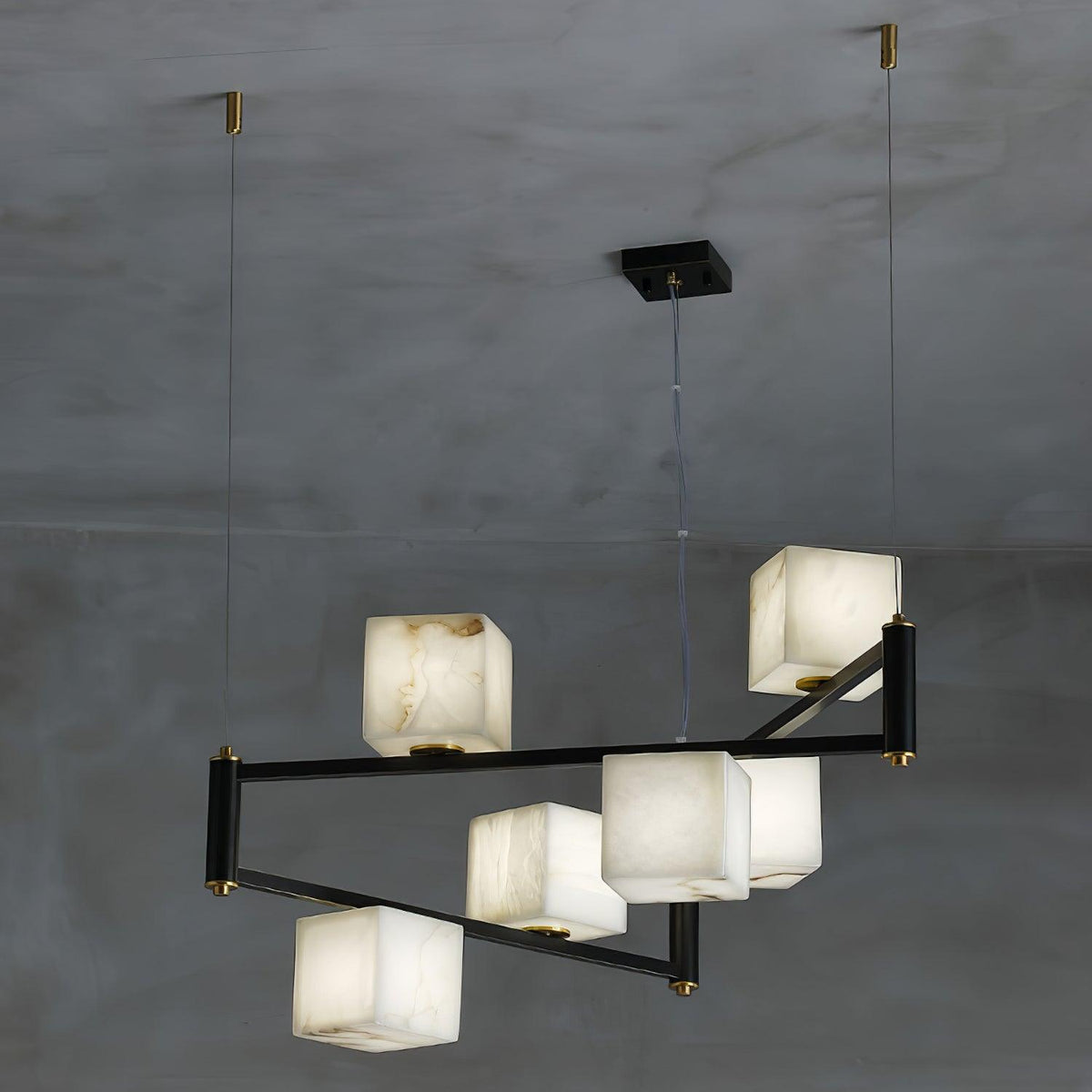 Fendelelis Alabaster Chandelier-Moonnatur