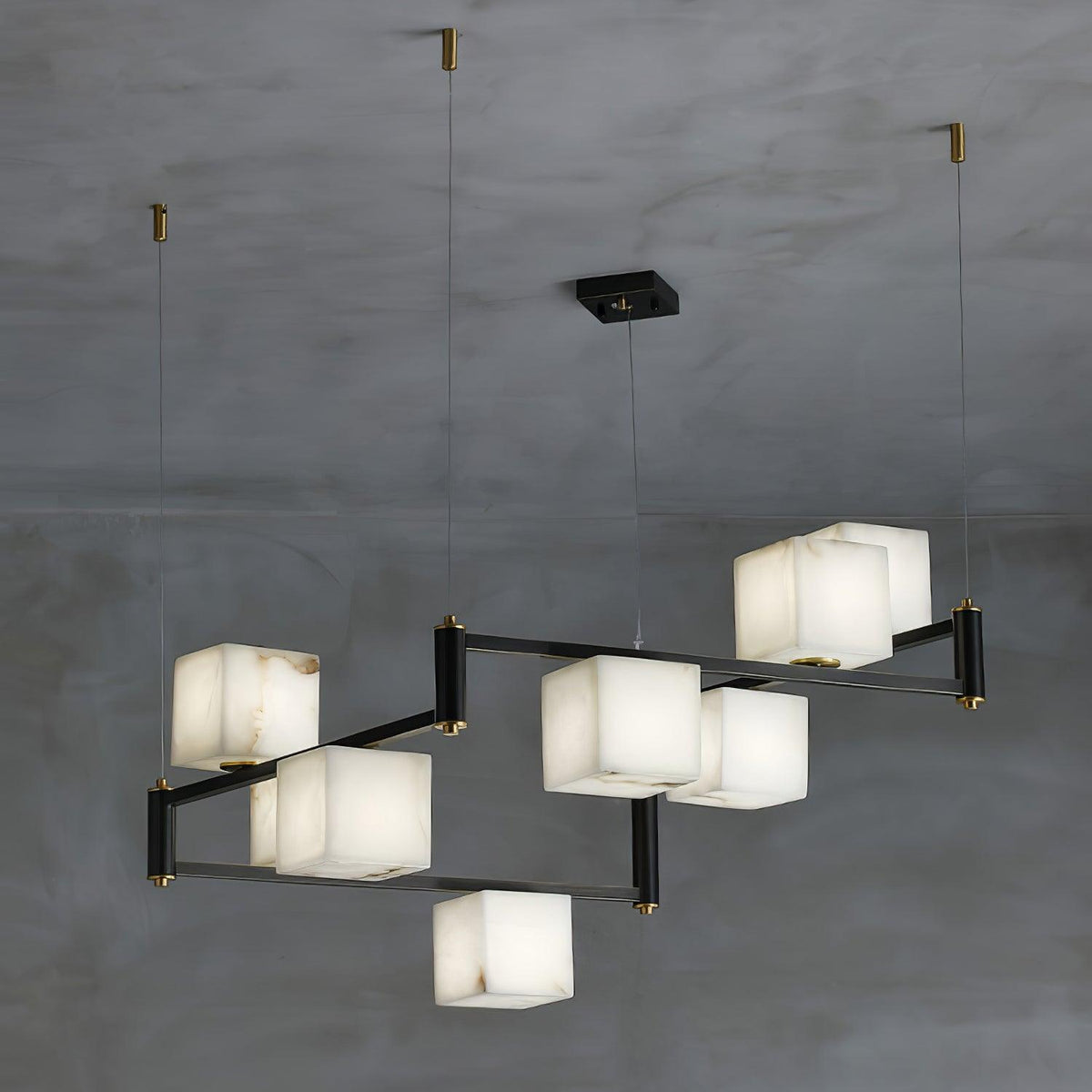 Fendelelis Alabaster Chandelier-Moonnatur