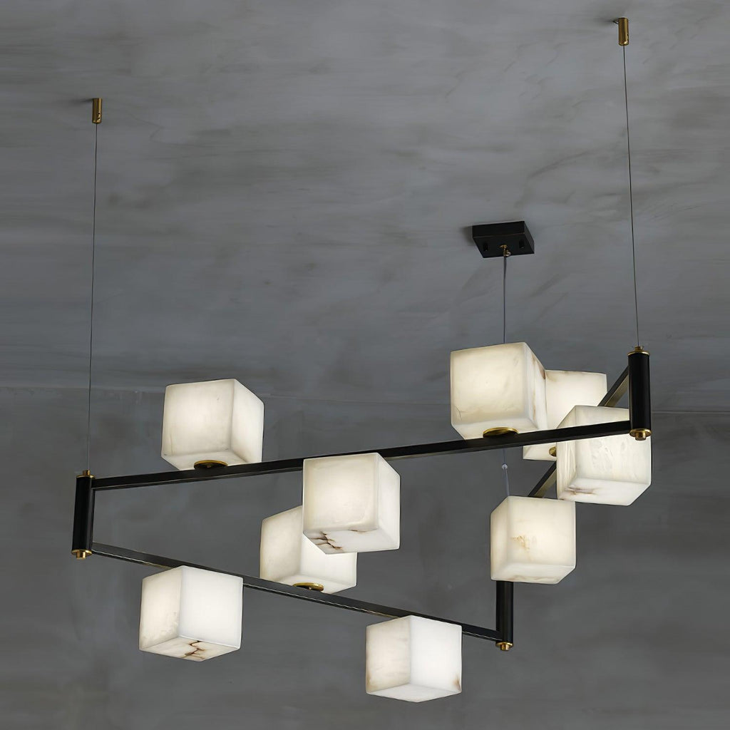Fendelelis Alabaster Chandelier-Moonnatur
