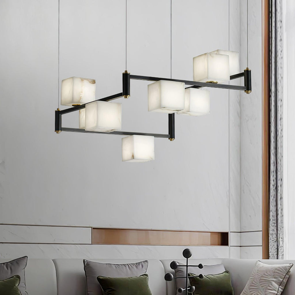 Fendelelis Alabaster Chandelier-Moonnatur