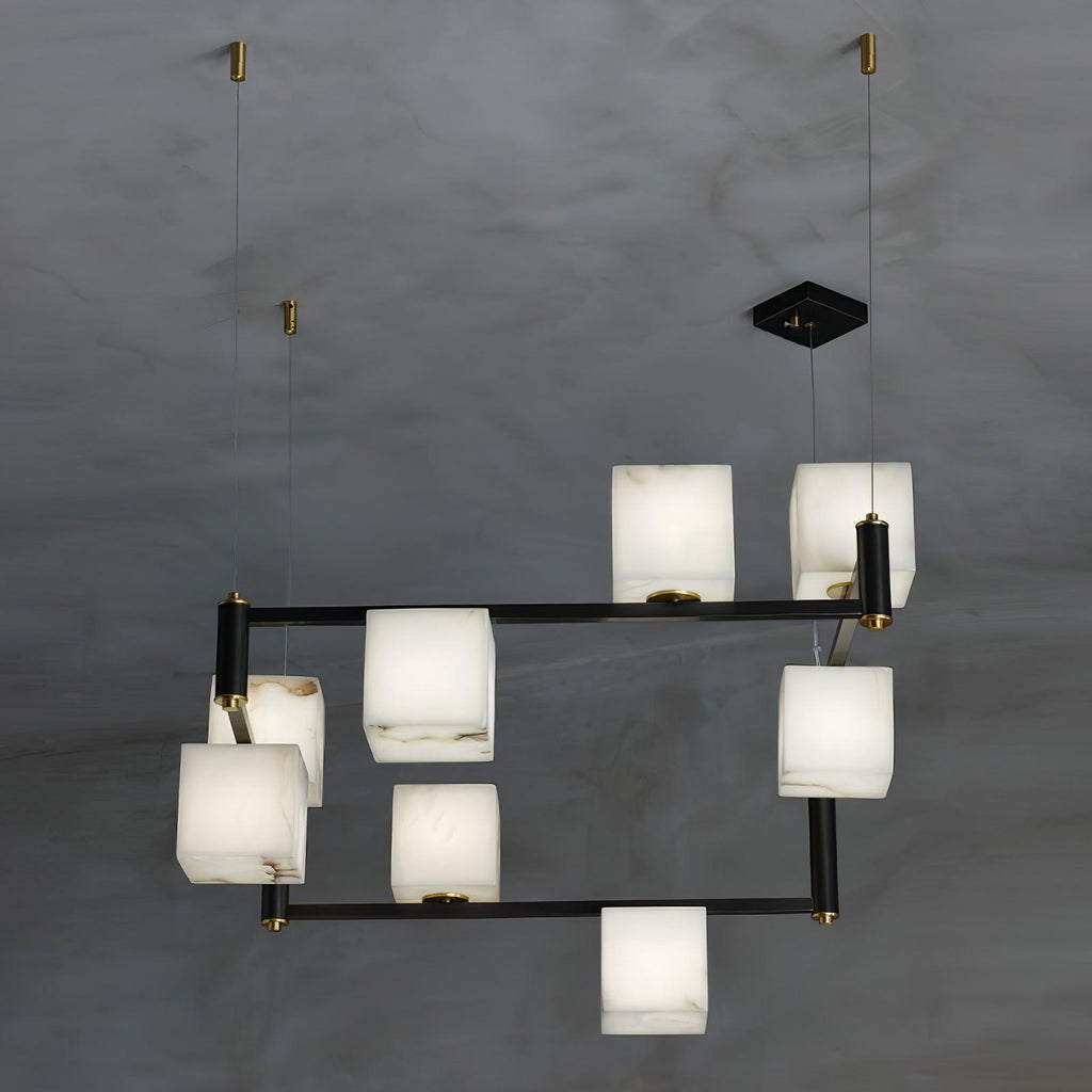 Fendelelis Alabaster Chandelier-Moonnatur