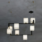Fendelelis Alabaster Chandelier-Moonnatur