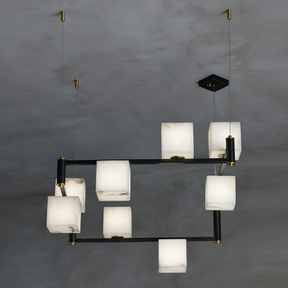 Fendelelis Alabaster Chandelier-Moonnatur