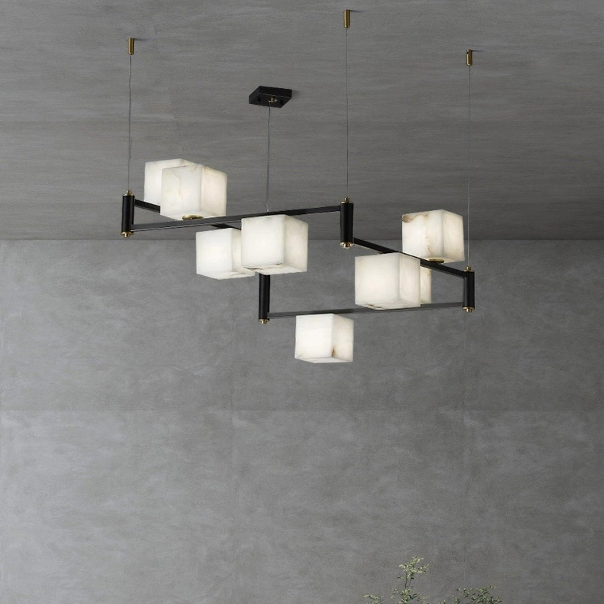 Fendelelis Alabaster Chandelier-Moonnatur