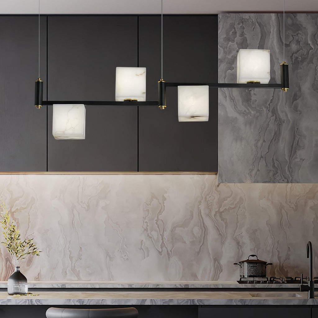 Fendelelis Alabaster Chandelier-Moonnatur