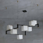 Fendelelis Alabaster Chandelier-Moonnatur