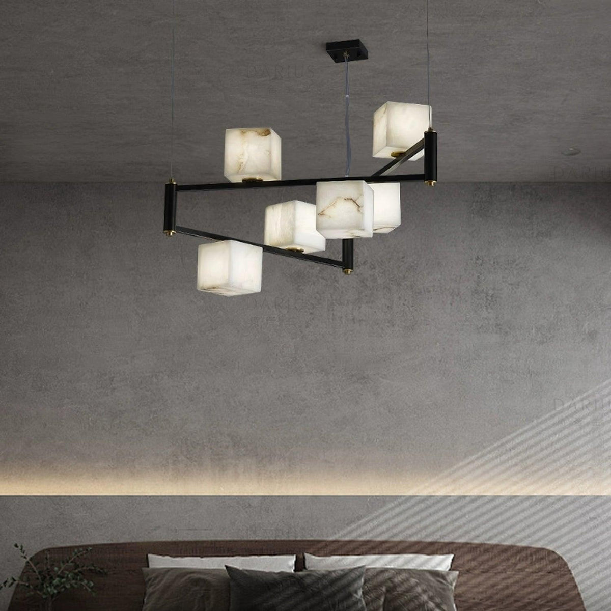 Fendelelis Alabaster Chandelier-Moonnatur