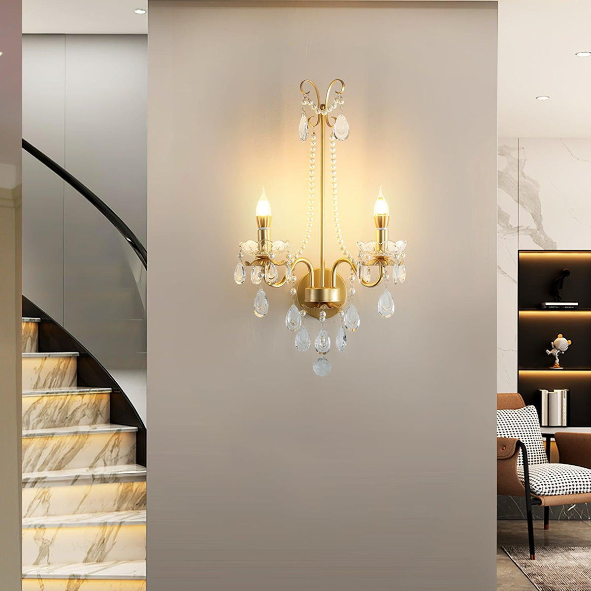 Fenrenmere Crystal Wall Light-Moonnatur
