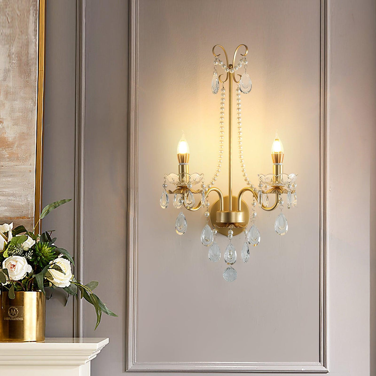Fenrenmere Crystal Wall Light-Moonnatur