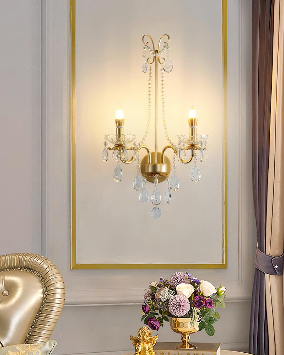 Fenrenmere Crystal Wall Light-Moonnatur