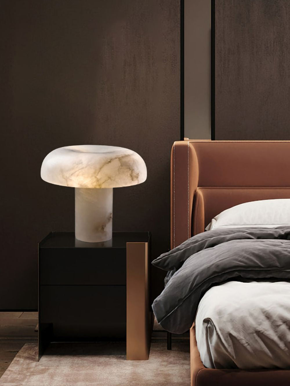 Torrenmoss Alabaster Table Lamp-Moonnatur