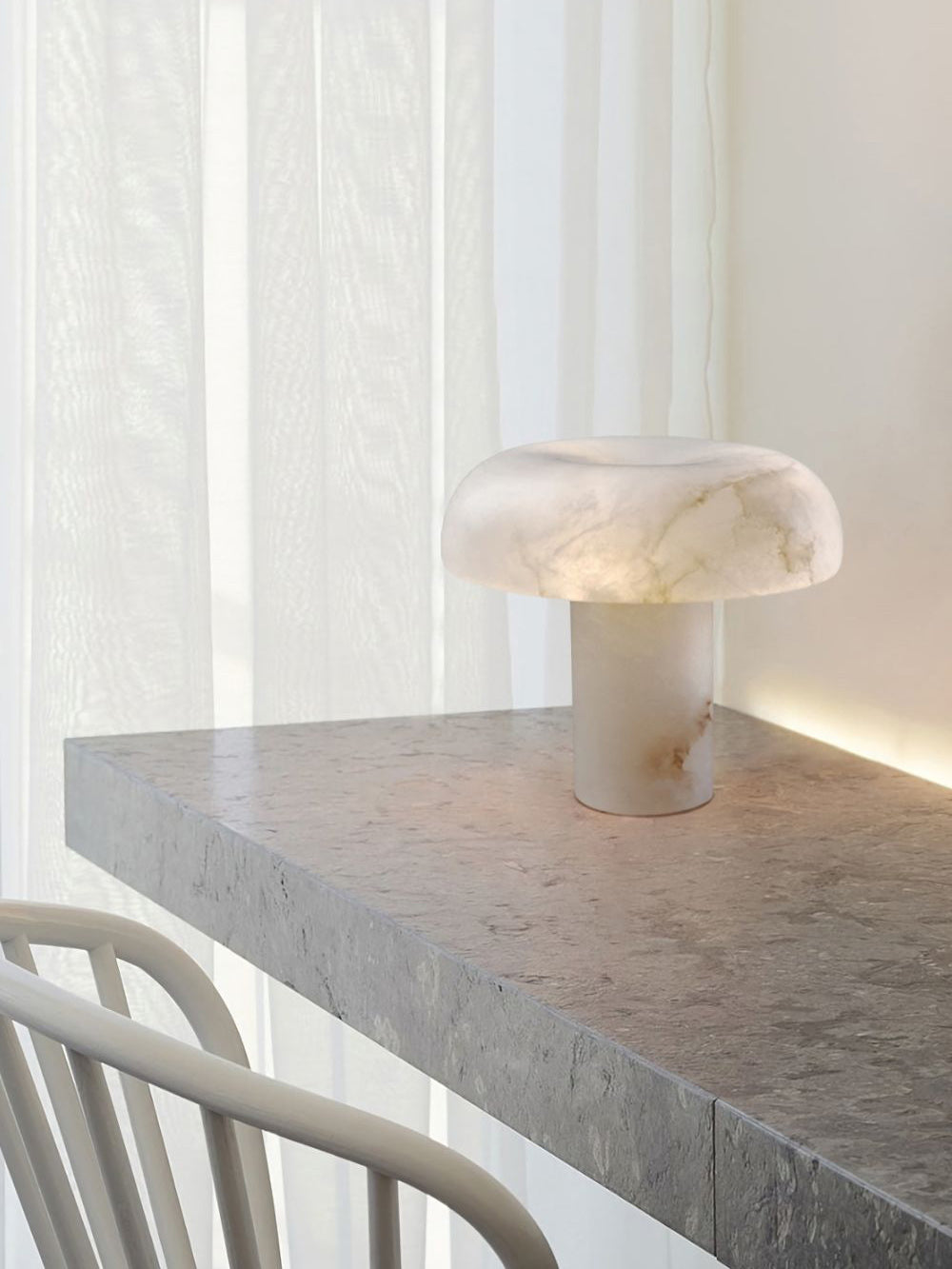 Torrenmoss Alabaster Table Lamp-Moonnatur