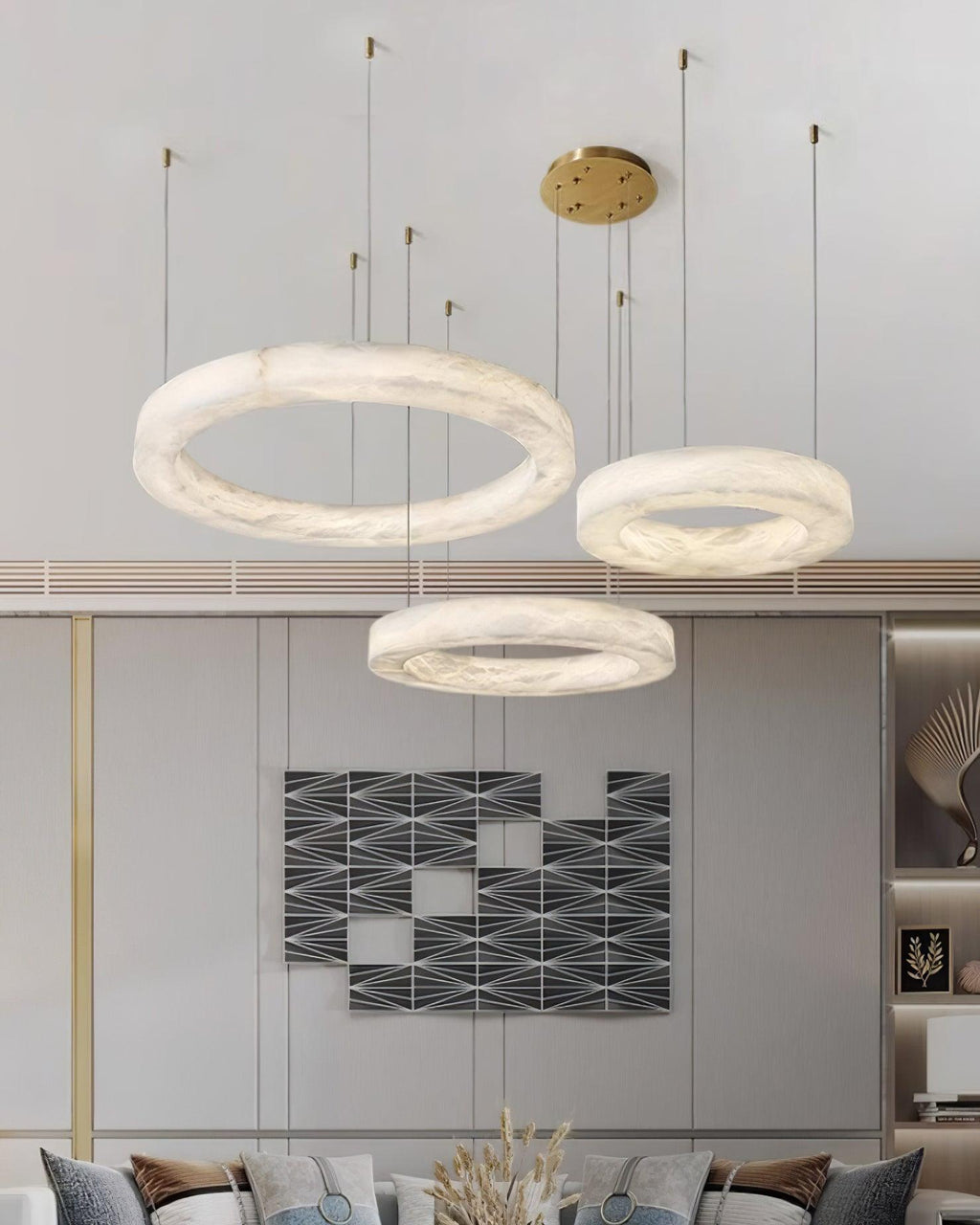 Oswenis Alabaster Pendant Light-Moonnatur