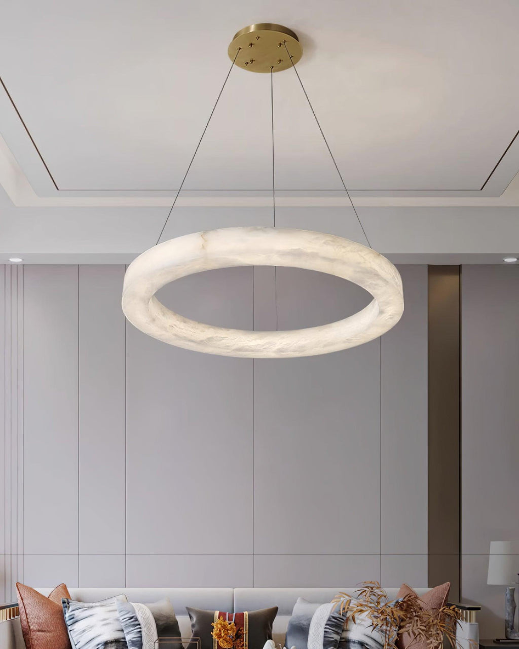 Oswenis Alabaster Pendant Light-Moonnatur