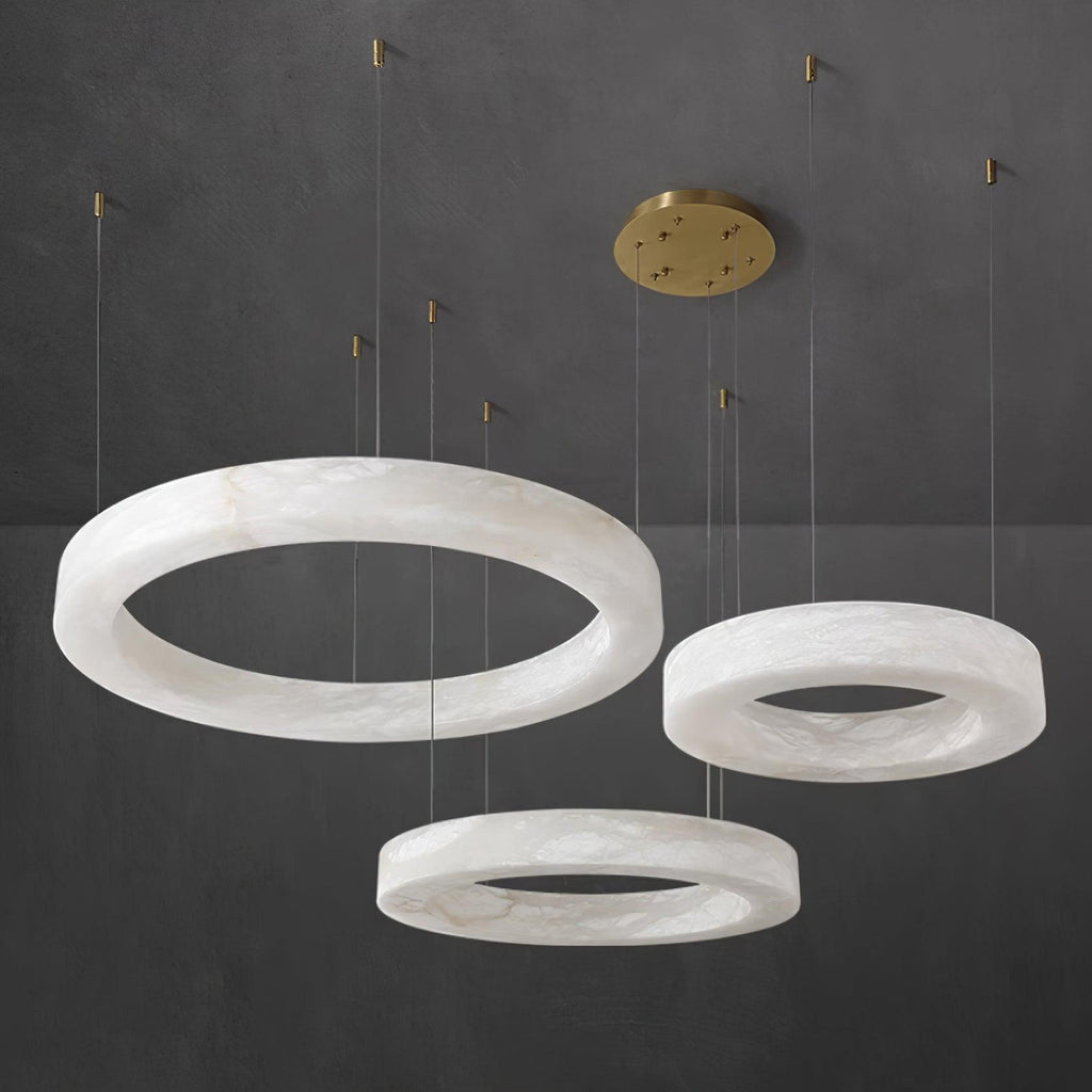 Oswenis Alabaster Pendant Light-Moonnatur