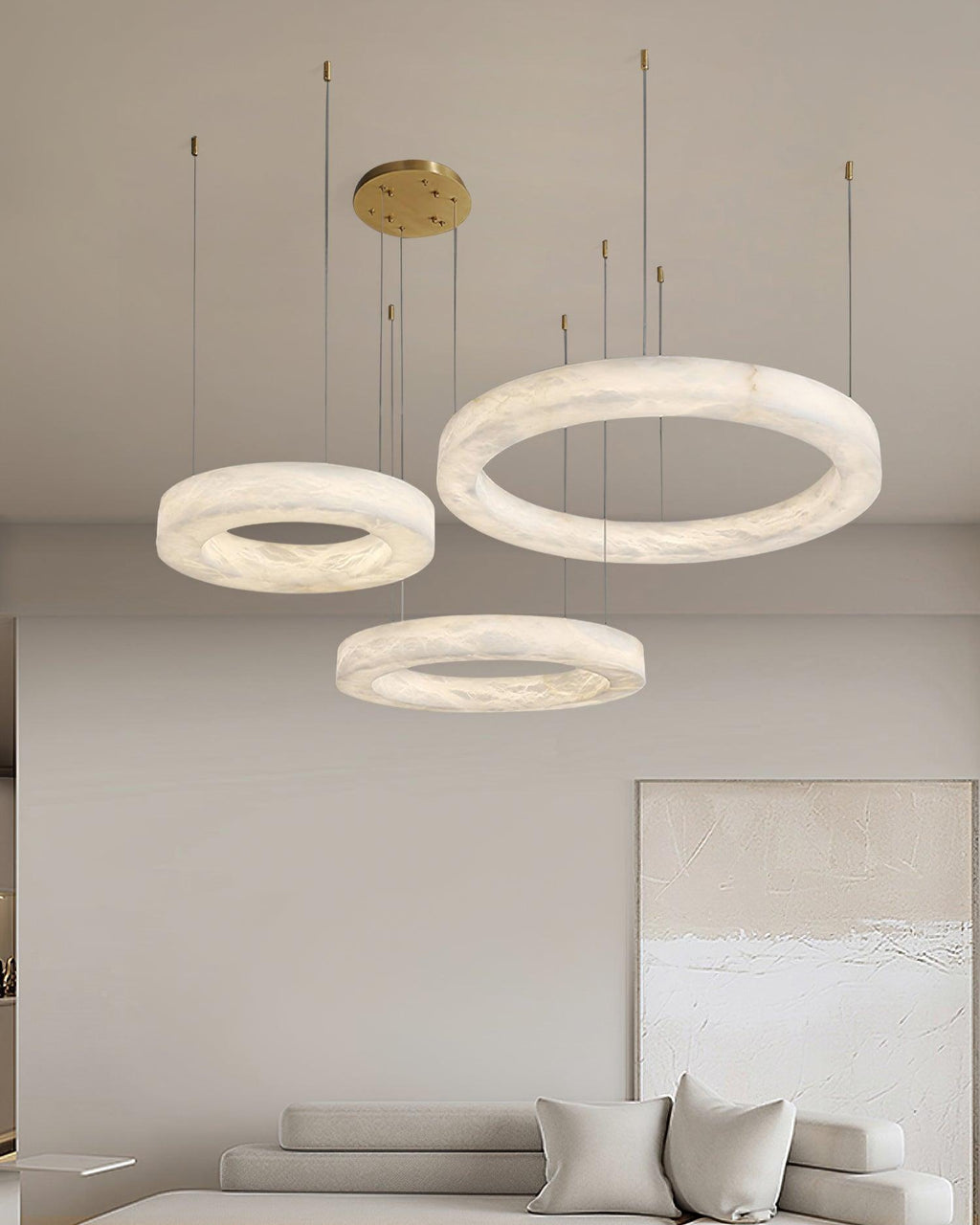 Oswenis Alabaster Pendant Light-Moonnatur