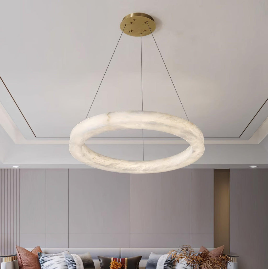Oswenis Alabaster Pendant Light-Moonnatur