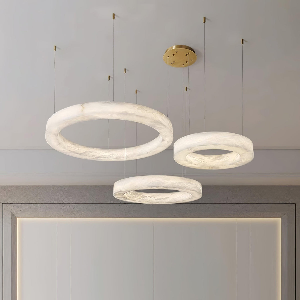 Oswenis Alabaster Pendant Light-Moonnatur