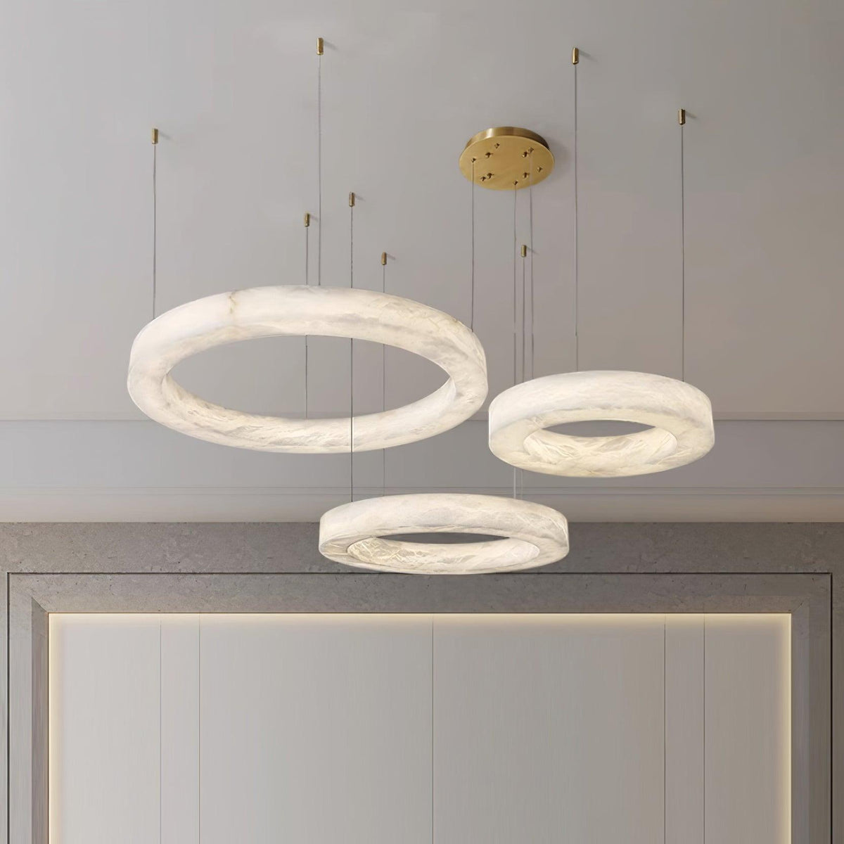 Oswenis Alabaster Pendant Light-Moonnatur