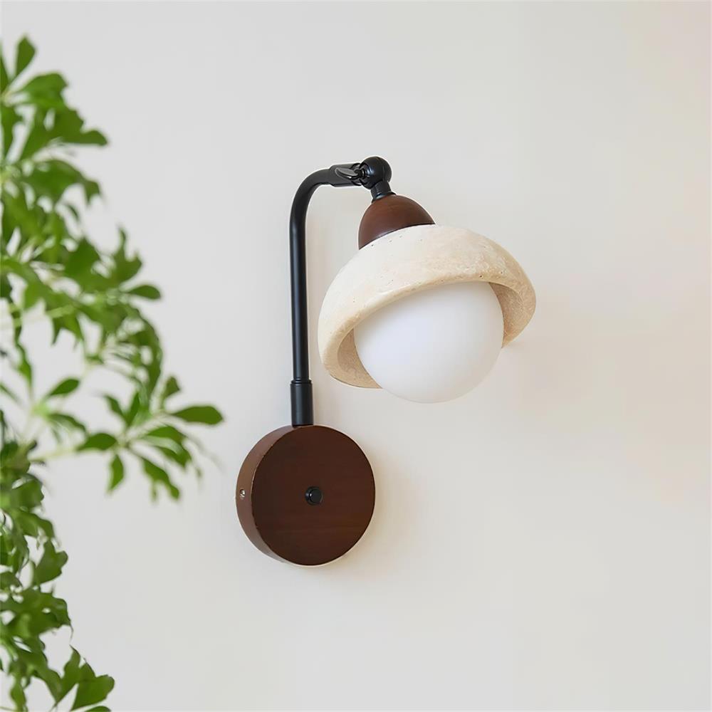 Lindelwren Travertine Wall Light-Moonnatur