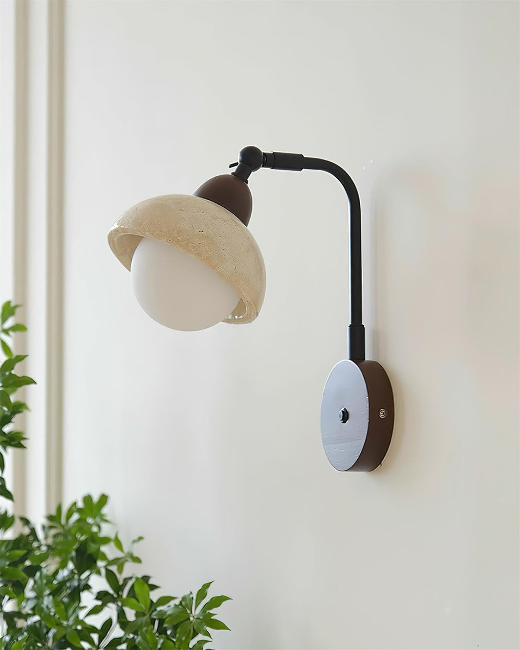 Lindelwren Travertine Wall Light-Moonnatur
