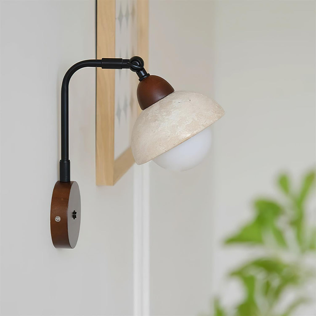 Lindelwren Travertine Wall Light-Moonnatur