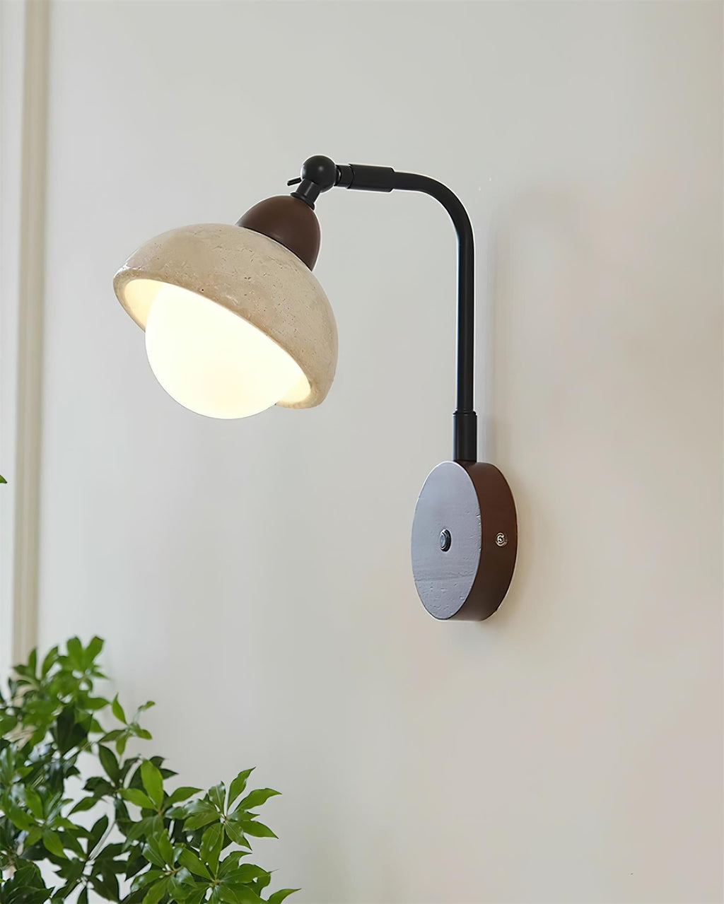 Lindelwren Travertine Wall Light-Moonnatur