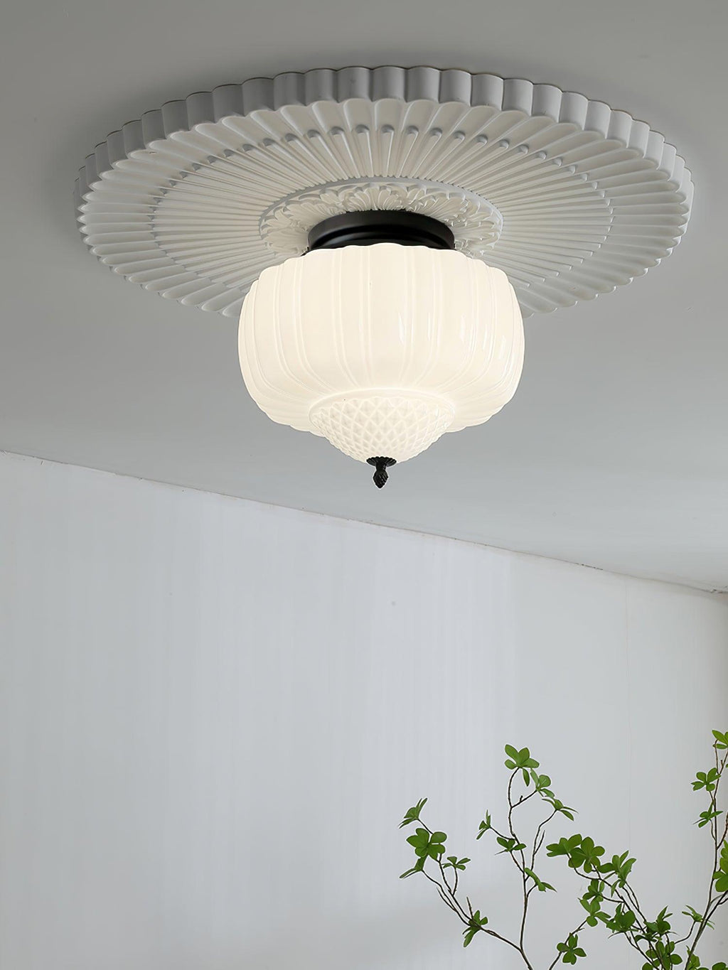 Clovermere Glass Ceiling Light-Moonnatur