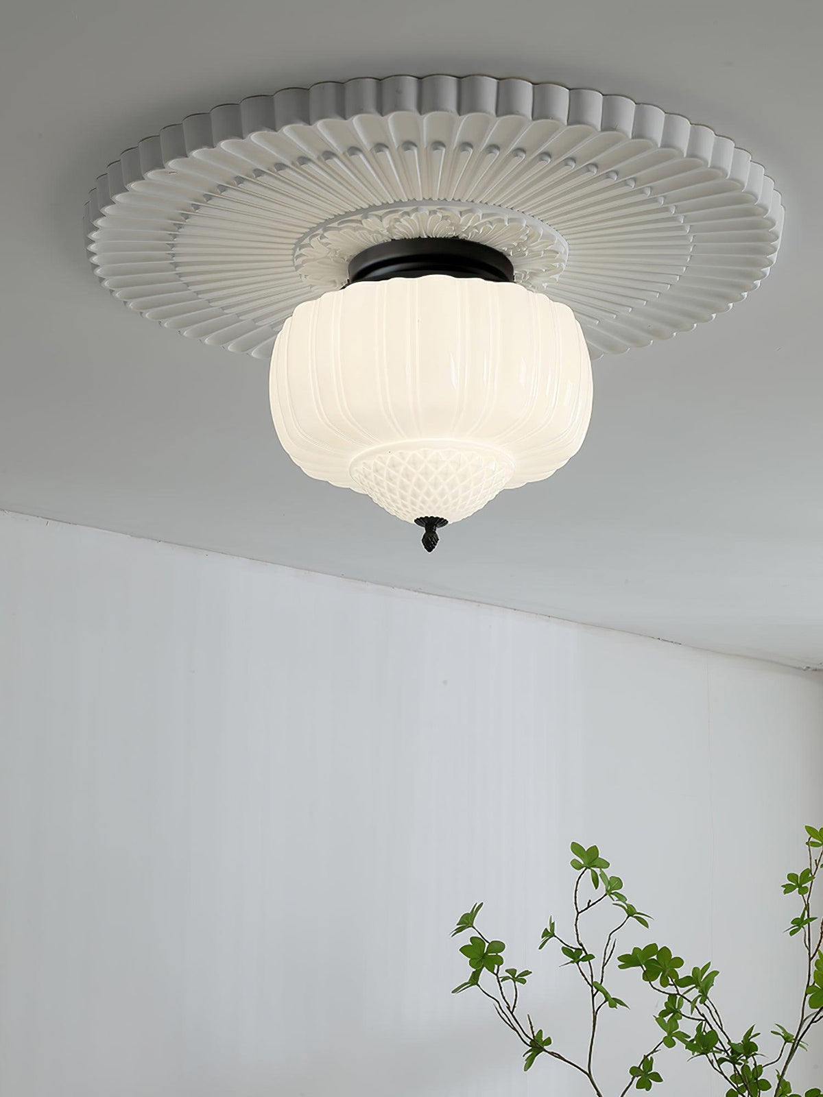 Clovermere Glass Ceiling Light-Moonnatur