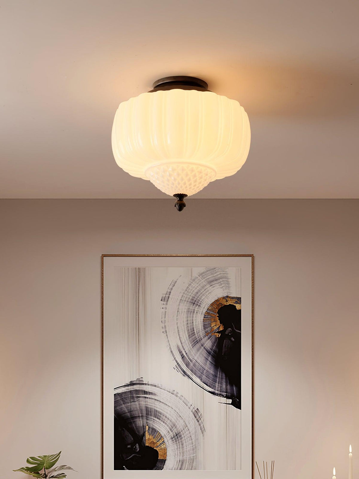 Clovermere Glass Ceiling Light-Moonnatur