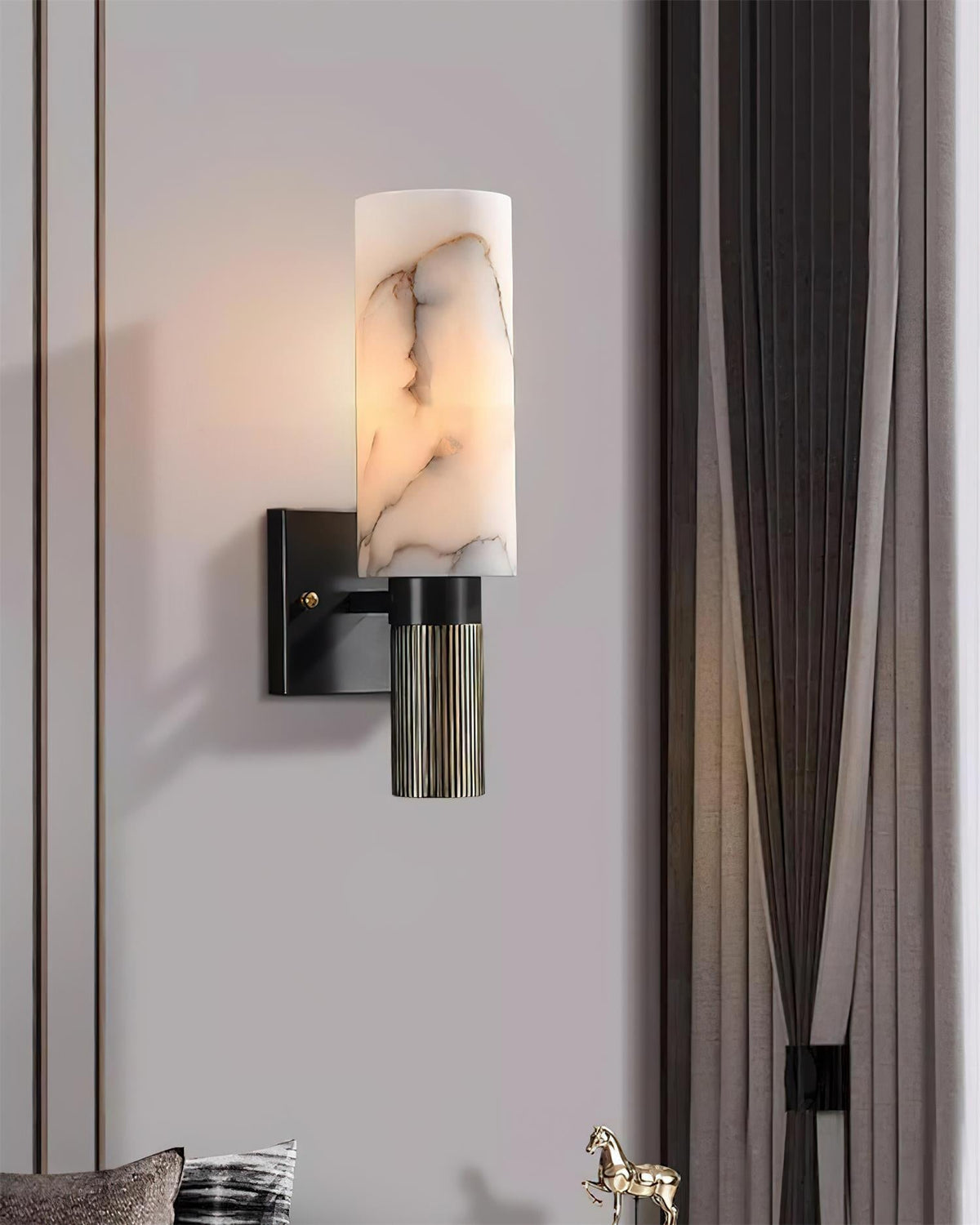 Torrenmere Alabaster Wall Light-Moonnatur