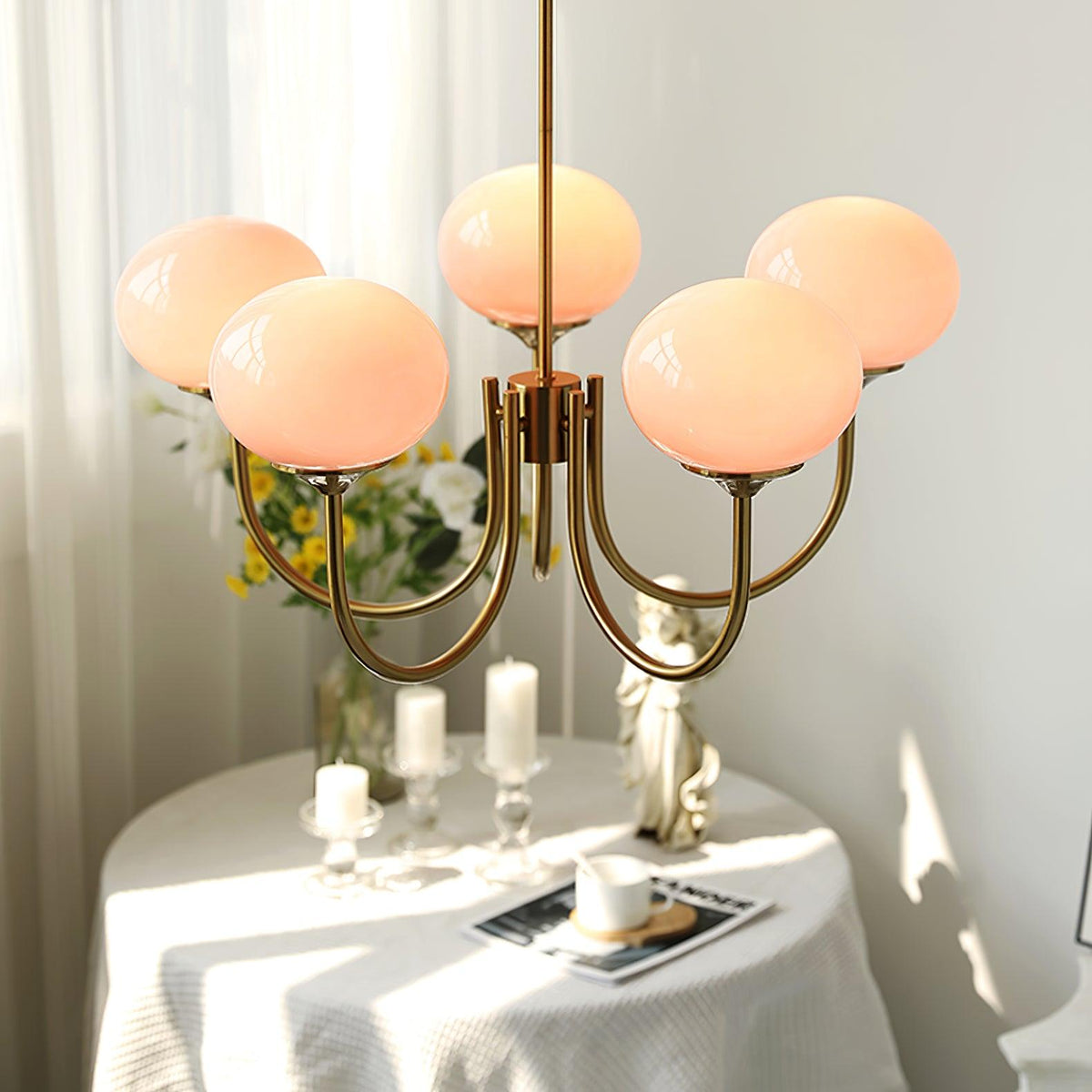 Myrenia Glass Chandelier-Moonnatur